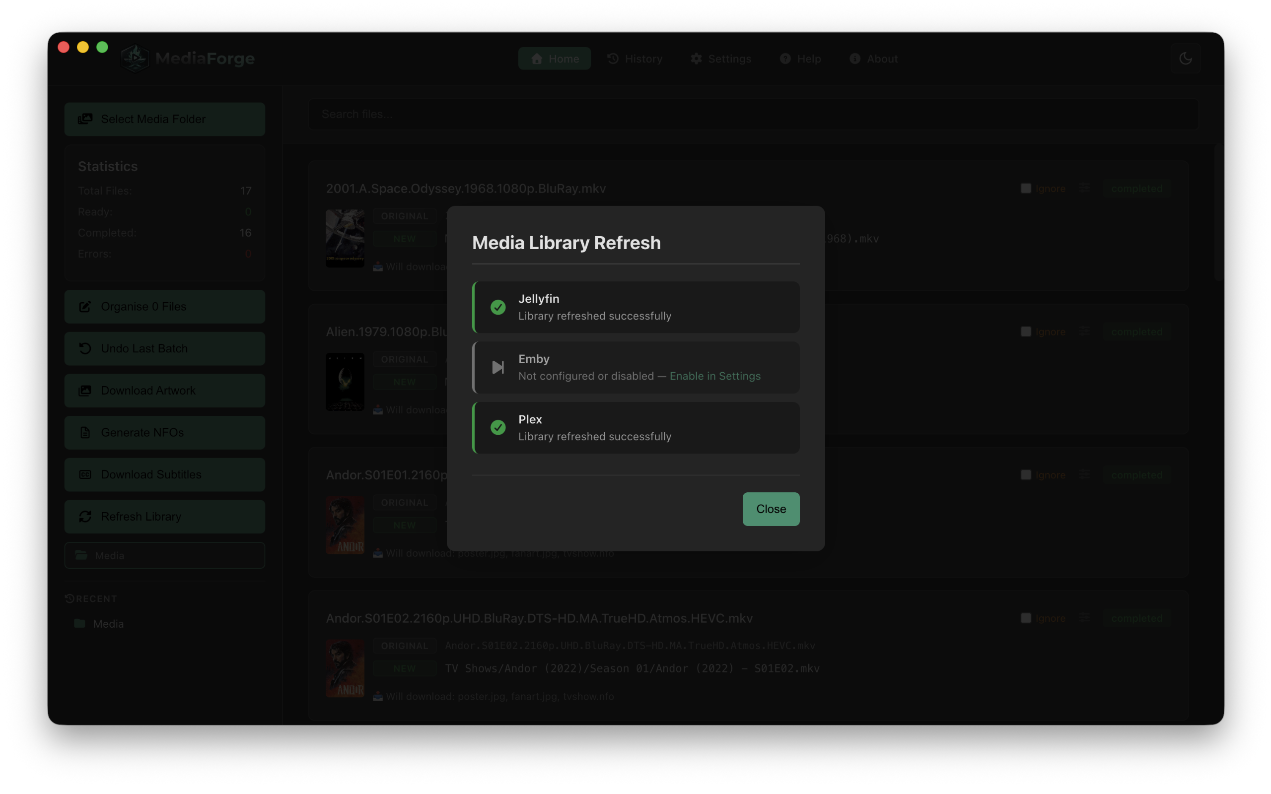 Media Forge — library refresh