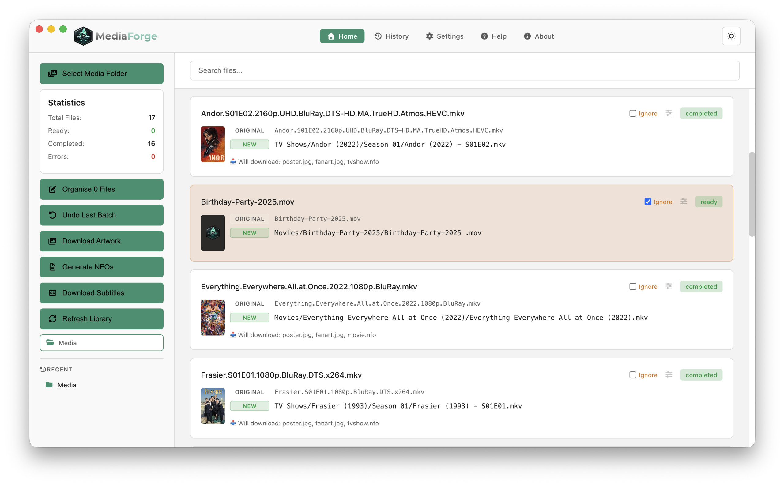 Media Forge — light mode ignore